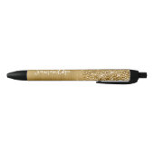 Stylo Noir Nom du glamour doré Glittery (Bas)