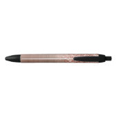 Stylo Noir Nom du glamour or Rose Glitt (Dos)