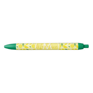 Stylo Noir Nom du Motif de la feuille de citron initial Sty