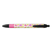 Stylo Noir Nom du Motif du papillon arc-en-ciel mignon et vib (Dos)