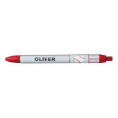 Stylo Noir Nom du sport de base-ball (Devant)