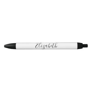 Stylo Noir Nom en élégant texte blanc et noir