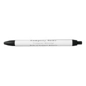 Stylo Noir Nom et texte de l'entreprise (Devant)