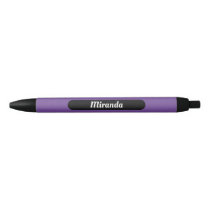 Stylo Noir Nom Étiquette Personnalisé Purple, propriété Plume