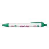 Stylo Noir Nom floral rose moderne (Haut)
