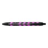 Stylo Noir Nom Hot rose Zig Zag sur noir (Dos)