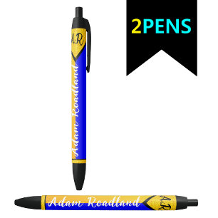 Stylo Noir Nom initial du monogramme, Écriture abordable