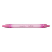Stylo Noir Nom manuscrit de script Girly Parties scintillant  (Devant)