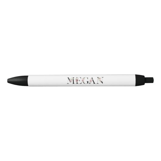 Stylo Noir Nom Megan (Devant)