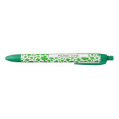 Stylo Noir Nom:  Motif Shamrock de St Patrick's Green Random (Bas)