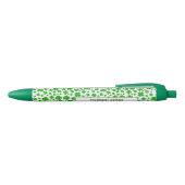 Stylo Noir Nom:  Motif Shamrock de St Patrick's Green Random (Haut)
