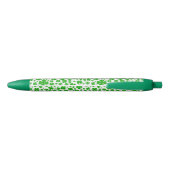 Stylo Noir Nom:  Motif Shamrock de St Patrick's Green Random (Dos)