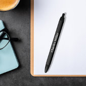 Stylo Noir Nom noir simple classique