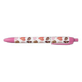 Stylo Noir Nom personnalisé Chocolat Candy Coeur (Bas)