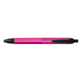 Stylo Noir Nom personnalisé en faux métal rose (Dos)
