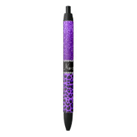 Nom personnalisé leopard violet indigo violet part