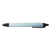 Stylo Noir Nom personnalisé moderne Dégradé bleu (Bas)