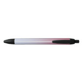 Stylo Noir Nom personnalisé moderne Pink Blue Gradient (Dos)
