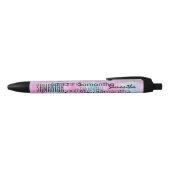 Stylo Noir Nom personnalisé Rainbow Tie teinture (Haut)