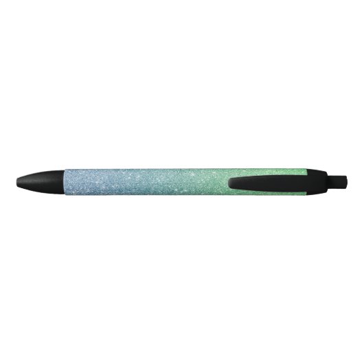 Stylo Noir Nom Plutôt Personnalisé Ombre Parties scintillant  (Dos)