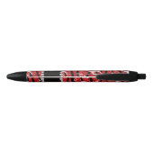 Stylo Noir Nom rouge gymnastique parties scintillant zèbre ra (Dos)
