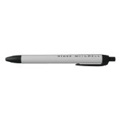 Stylo Noir Nom simple de monogramme Gris unique (Bas)