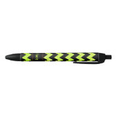 Stylo Noir Nom vert clair Zig Zag sur noir (Bas)
