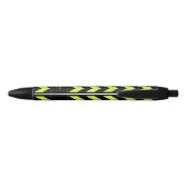 Stylo Noir Nom vert clair Zig Zag sur noir (Dos)