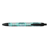 Stylo Noir Nombreux éléphants en encre (Dos)