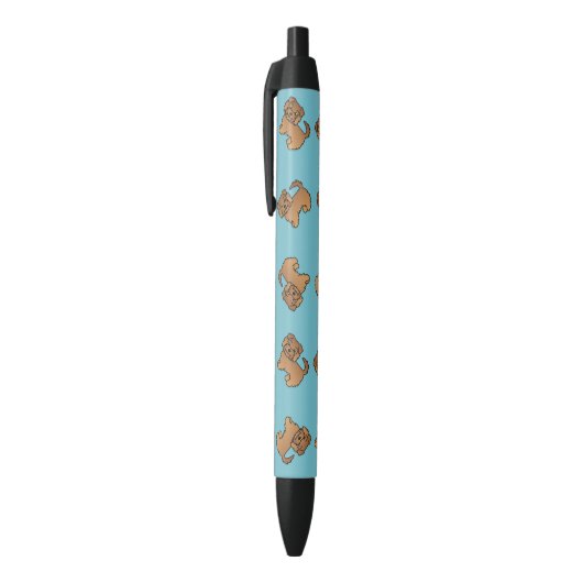 Stylo Noir Norfolk Terrier rouge (Haut (Vertical))