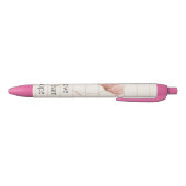Stylo Noir Notes de fleur rose d'amour d'espoir de rêve (Bas)
