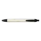 Stylo Noir Notes de musique crème or (Dos)