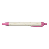 Stylo Noir Notes de musique pailletées or (Bas)