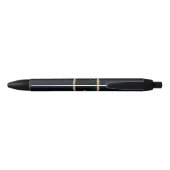 Stylo Noir Notes de saxophone et de musique (Dos)