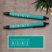 Stylo Noir Notes d'orthographe des éléments de tableau périod
