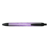 Stylo Noir Notes musicales dans Lilac au clair de lune (Dos)