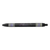 Stylo Noir Notes musicales et contrebasse (Devant)