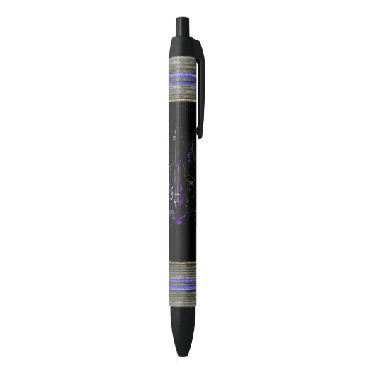 Stylo Noir Notes musicales et contrebasse (Bas (Vertical))