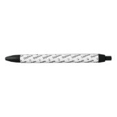 Stylo Noir Notes musicales mignonnes avec nom Fun Writing (Devant)