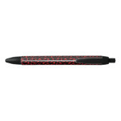 Stylo Noir Numéros de comptable élégant Blanc Rouge Noir Moti (Dos)
