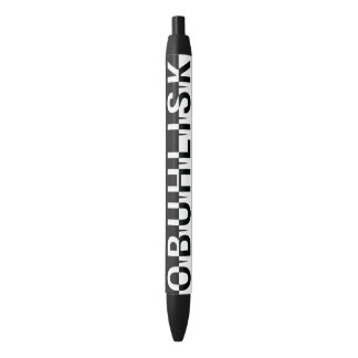 Stylo Noir OBUHLISK Spike Étiquette BLANC