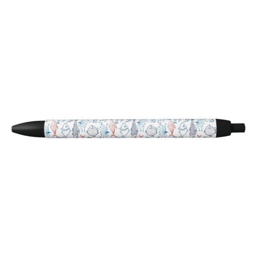 Stylo Noir Océan Tropical Fun Fish Underwater (Devant)
