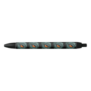 Stylo Noir Œil de prédateur reptile primal