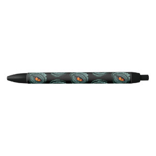 Stylo Noir Œil de prédateur reptile primal