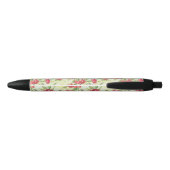 Stylo Noir Oeillets rouges sur le vert avec des papillons (Dos)