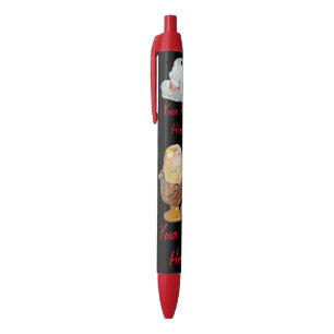 Stylo Noir Oeufs avec boîte à oeufs et oeuf trempé dans la ta