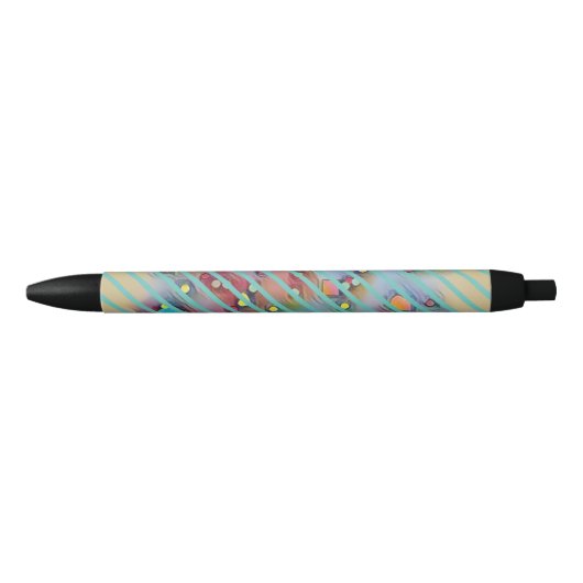 Stylo Noir Oeuvre Abstraite (Devant)