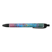 Stylo Noir Œuvre d'art faite main - La Roue de Fleurs (Bas)