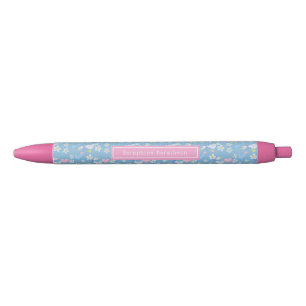 Stylo Noir Oies de campagne mignonne Nom personnalisé