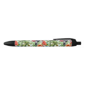 Stylo Noir Oiseaux d'aquarelle et motif tropicaux de (Haut)